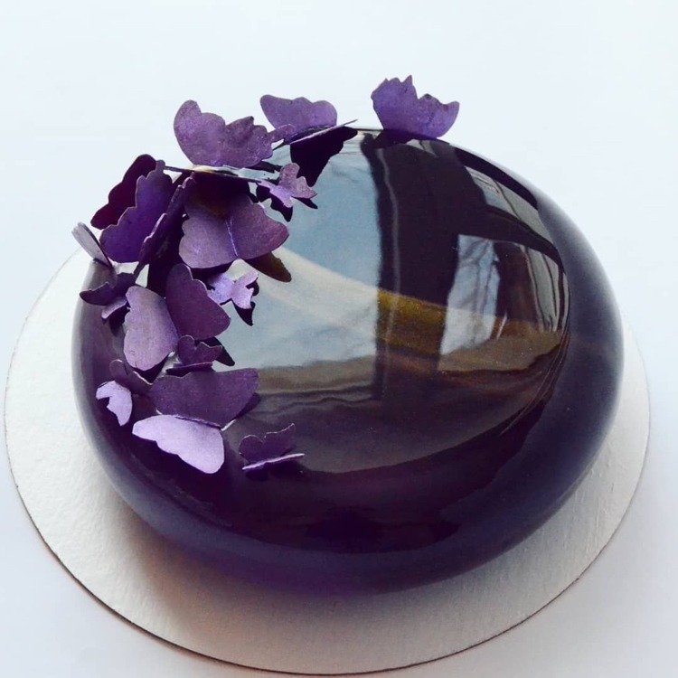 espelho esmalte torta receita de marmoreio roxo