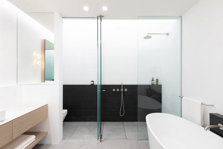 banheiro moderno minimalista neutro