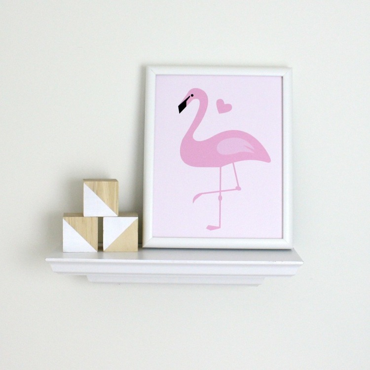 imagem flamingo parede design idéias de decoração de berçário