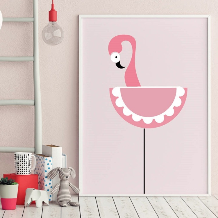 ideias para decoração de flamingo rosa em fotos de berçário