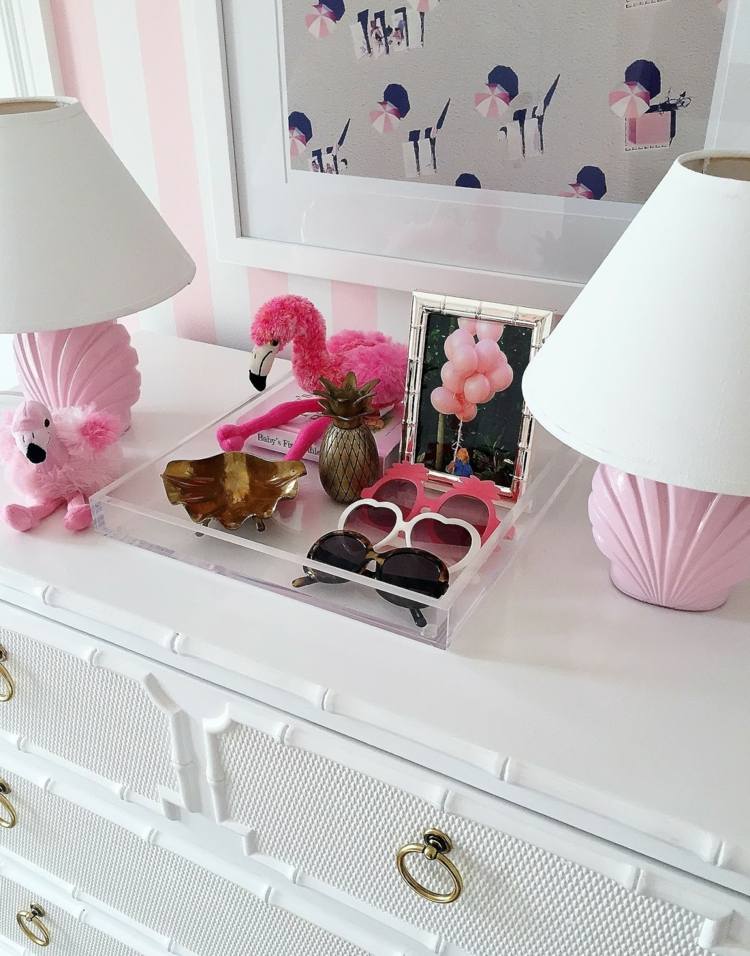 flamingo berçário decoração brinquedo de pelúcia quarto feminino rosa branco