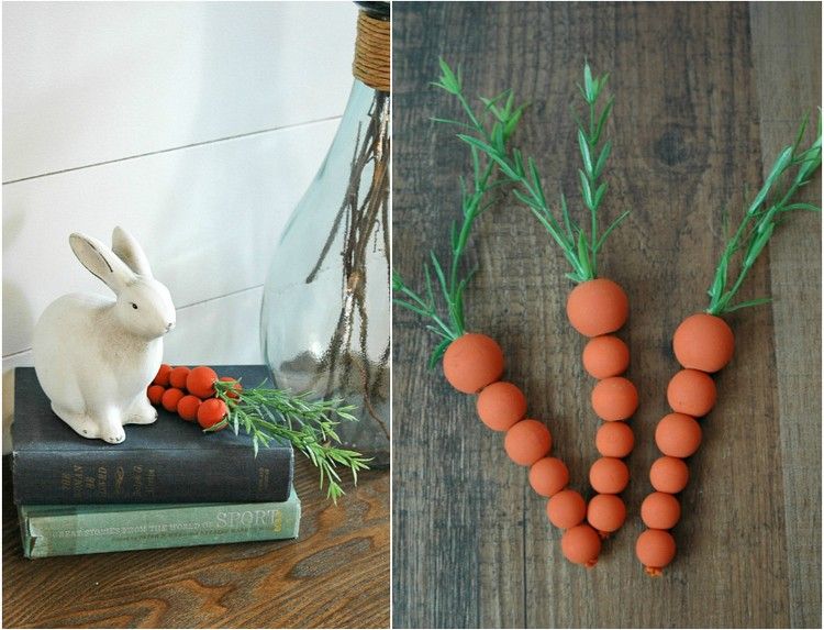 com-contas-de-madeira-funileiro-cenouras-laranja-coelhos-jardim-decoração-páscoa