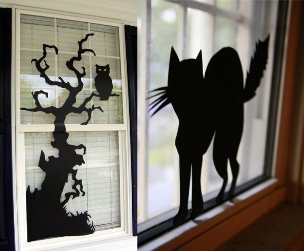 janela-decoração-halloween-outono-animal-silhuetas-feitas-de-papelão-preto