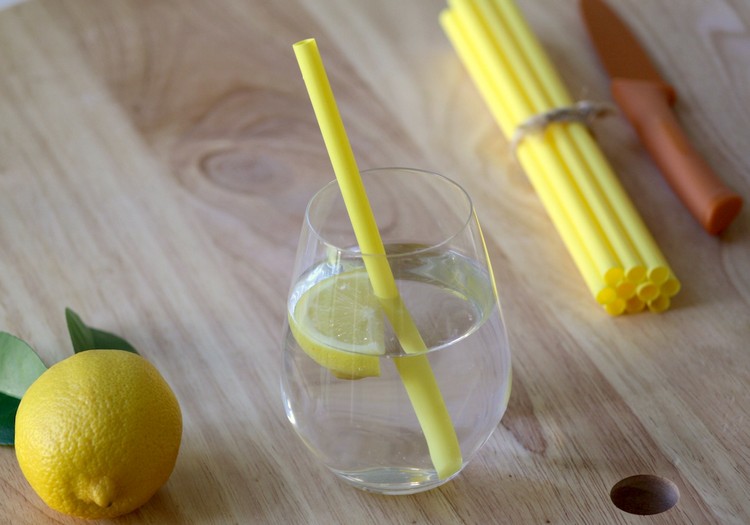 Limão-água-dieta-água-limão-fatia-vidro-canudo-protetor-dentes