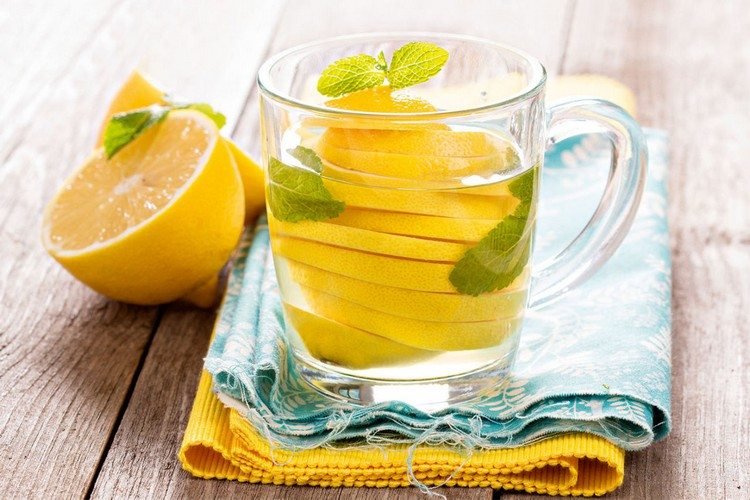Limão água dieta copo-água-todo-limão-rodela de limão-toalhas de cozinha
