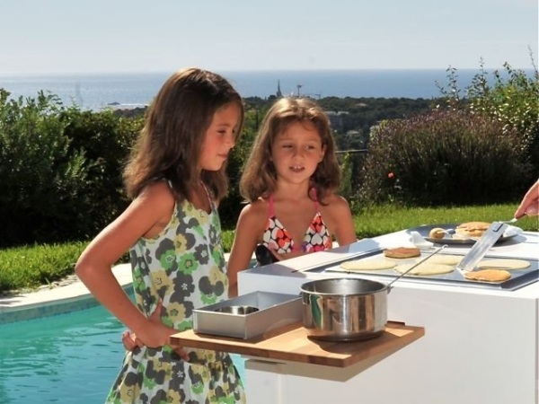 Mini cozinha externa MOVE panelas piscina café da manhã