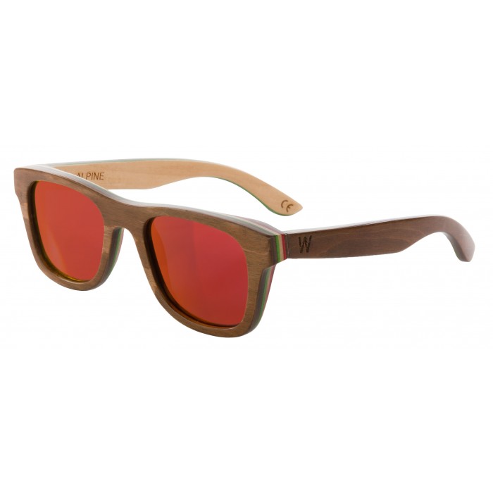 óculos de sol-skates-woodzee-Alpine-Rasta-red-glasses