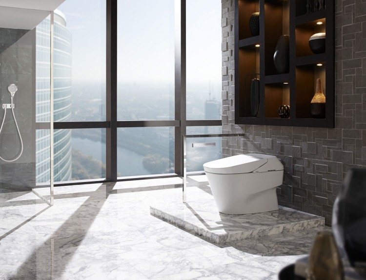 minimalista-design-banheiro-mármore-luxo-janela-parede-chuveiro-vidro-parede-banheiro-prateleira de parede