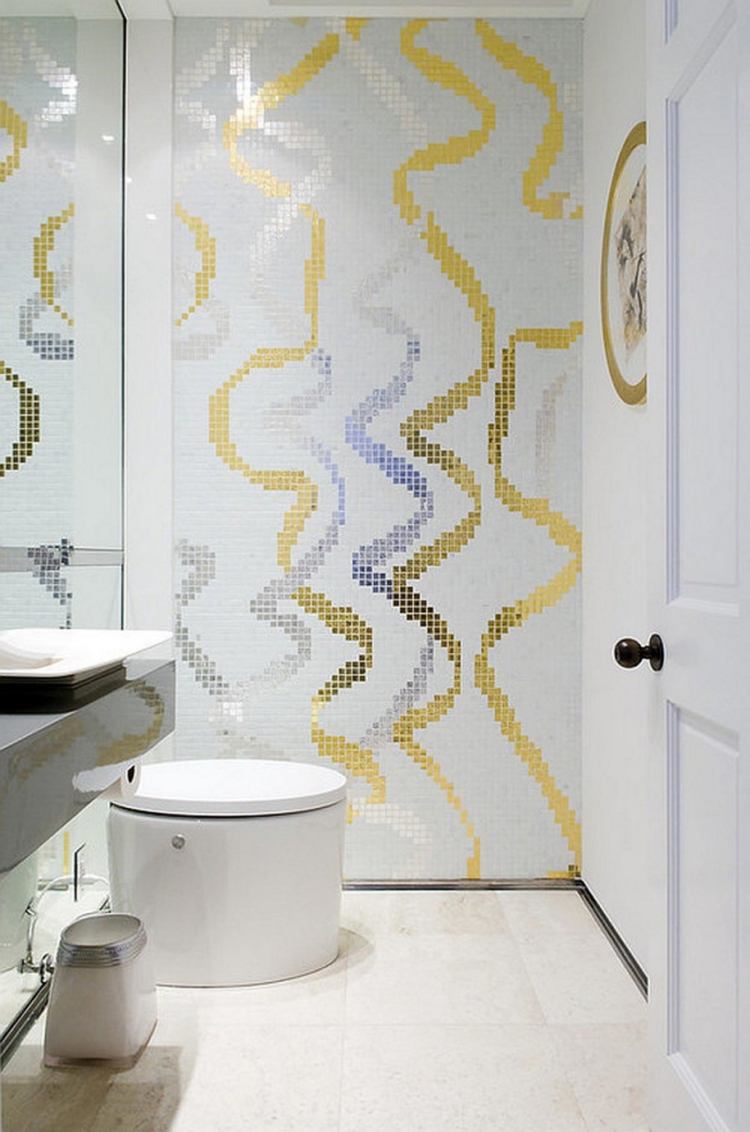 moderno-banheiro-design-azulejos-banheiro-pequeno-ouro-espelho-prata-mosaico