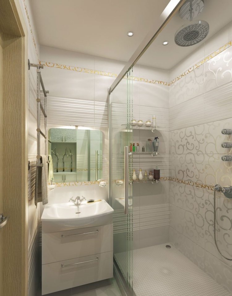 banheiro moderno design -téis-banheiro-pequeno-vidro-porta-deslizante-branco brilhante