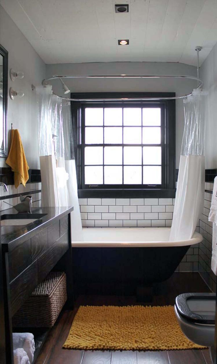 banheiro moderno design -tile-small-bathroom-black-yellow-lattice windows