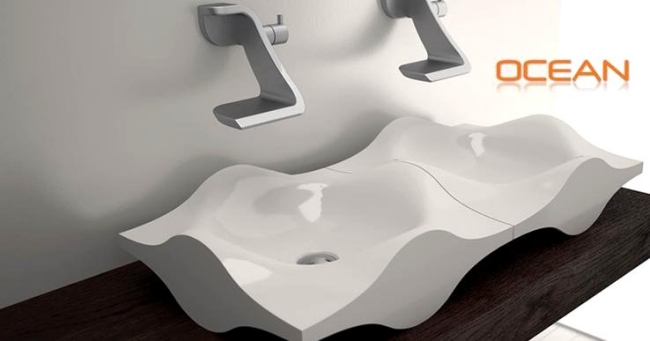 design lavatório oceano bandini branco design inovador moderno