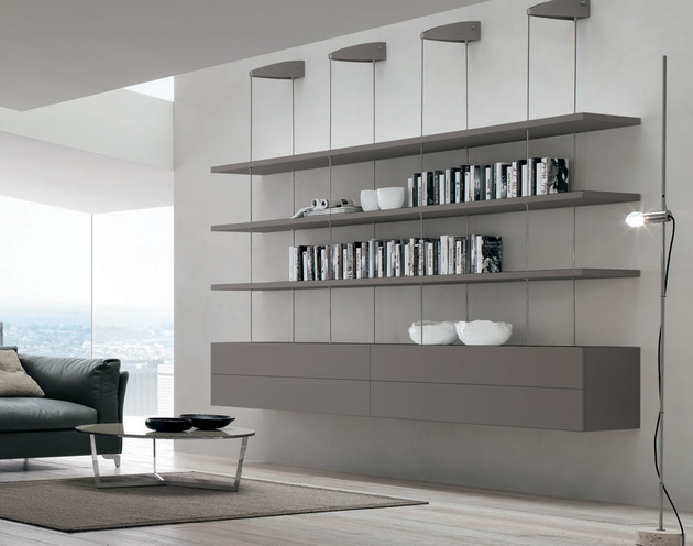 Móveis de design moderno para sala de estar prateleiras alivar taupe