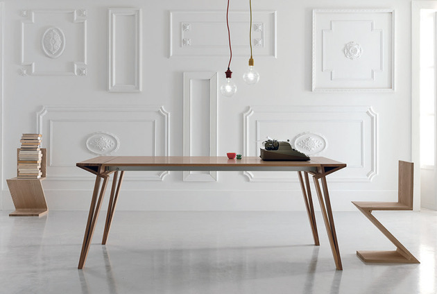 Móveis de design moderno mesa de jantar de madeira alivar detalhes geométricos