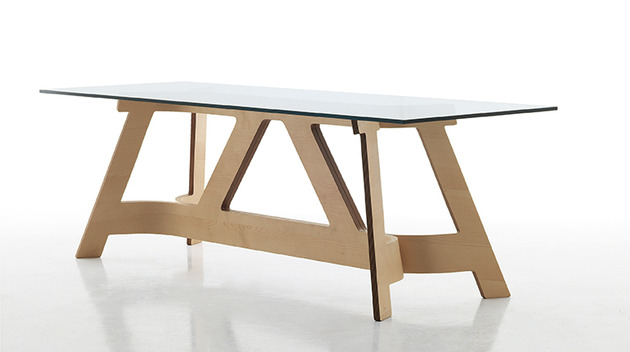 Móveis modernos alivar mesa de jantar com tampo de vidro pés de madeira
