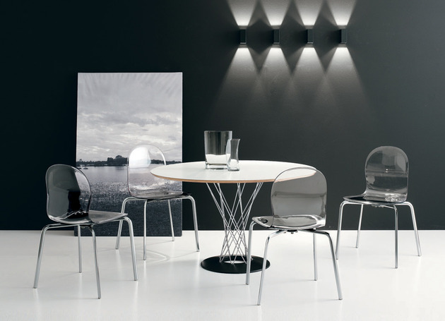 mesa design moderno cadeira redonda de acrílico alivar