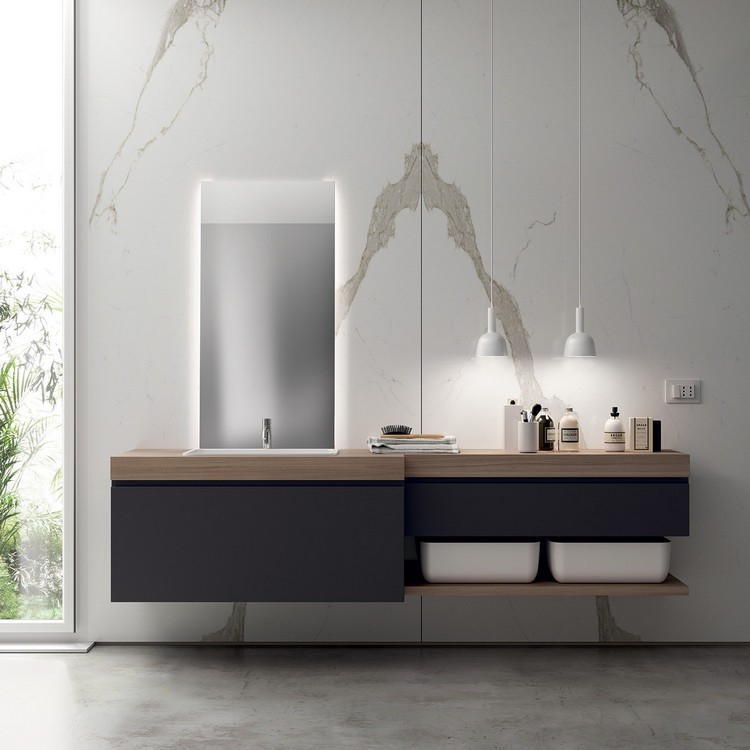 móveis modernos de banheiro coleção qi scavolini