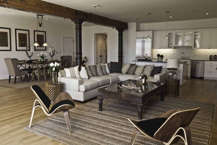 interior moderno vintage retro industrial