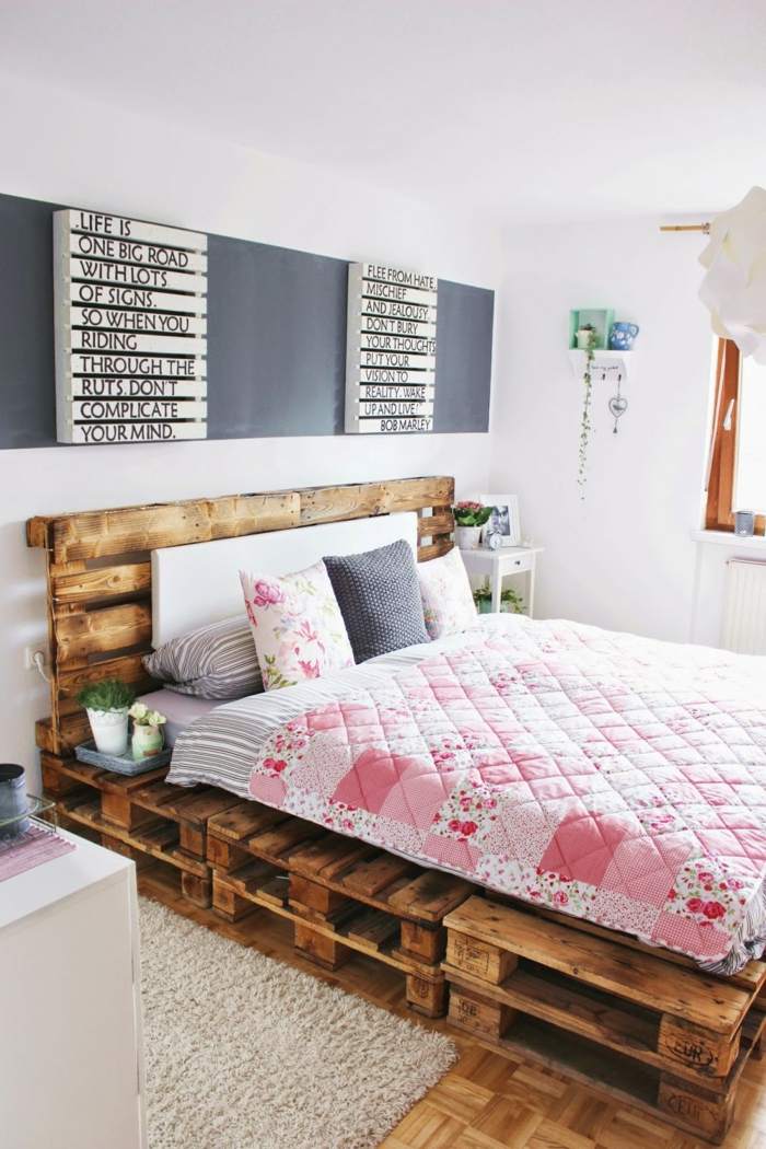 14 móveis reciclar paletes cama ideia de quarto