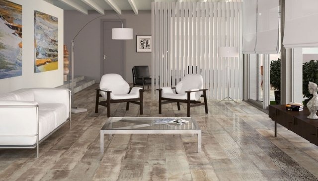 sala de estar-piso-ladrilhos-moderno-pedra-óptica-mobília branca