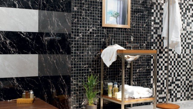 banheiro-parede-azulejos-preto-mármore-ótico-mosaico