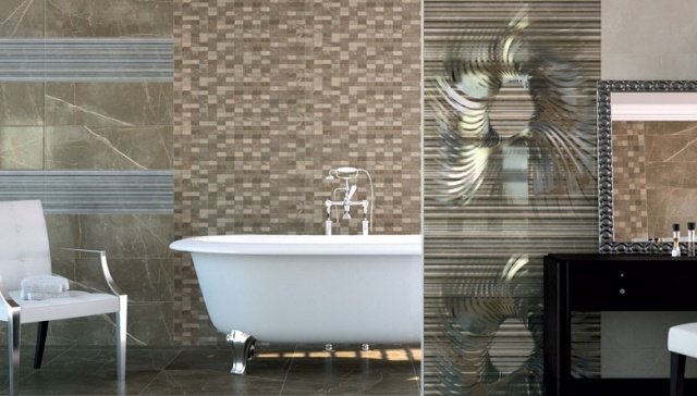 banheiro com azulejos modernos -marble-óptico-mosaico listrado