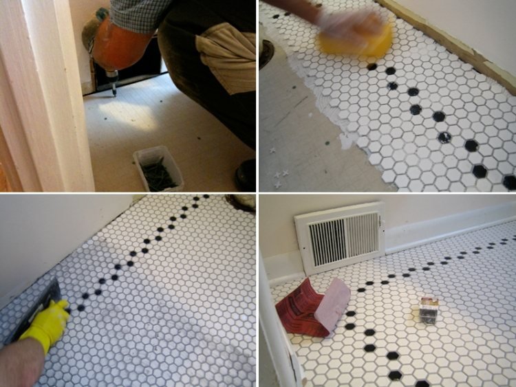 Modern-tile-floor-lay-old-building-white-black-matte-make-yourself