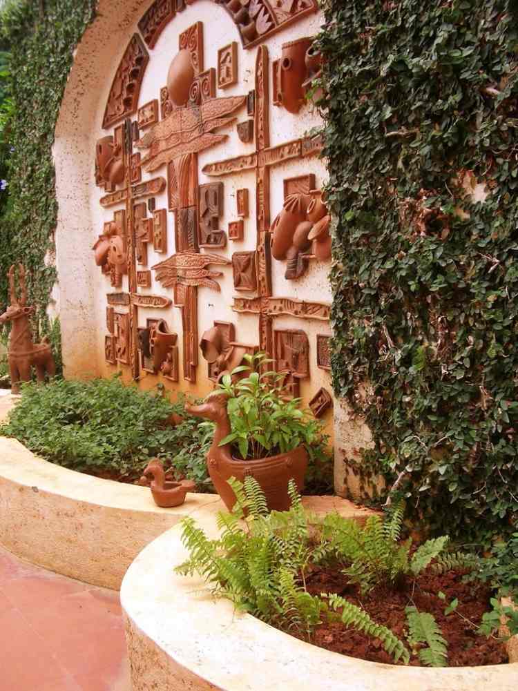 plantas-trepadeira arte-jardim-mediterrâneo-decorações-argila