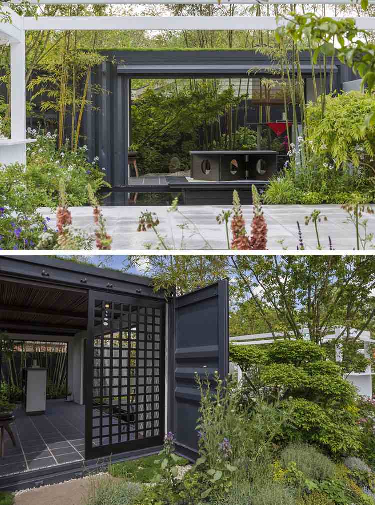 jardim-moderno-paisagismo-tendências-jardim-casa-jardim-telhado envidraçado
