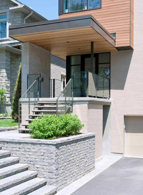 arquitetura de casa moderna - vista frontal da residência Fraser