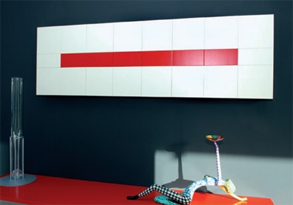radiador moderno projectclima parede branco vermelho