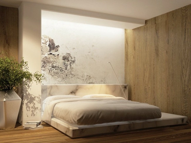 Idéia de design de parede de madeira para quarto de decalque de parede