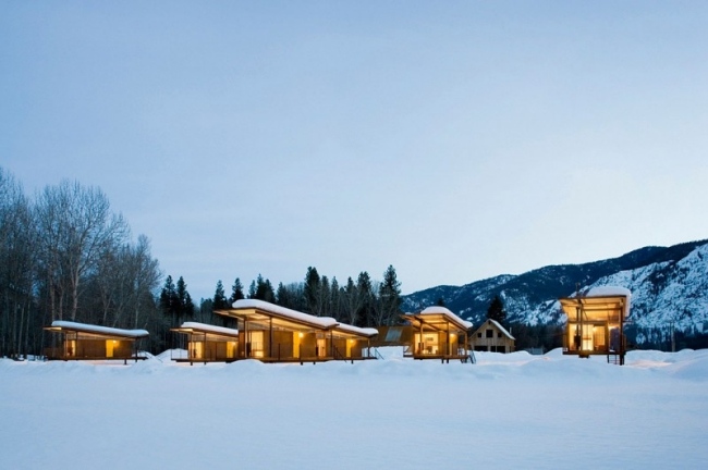 Cabanas OSKA - equipamentos de construção florestal - turismo de inverno amigo do ambiente