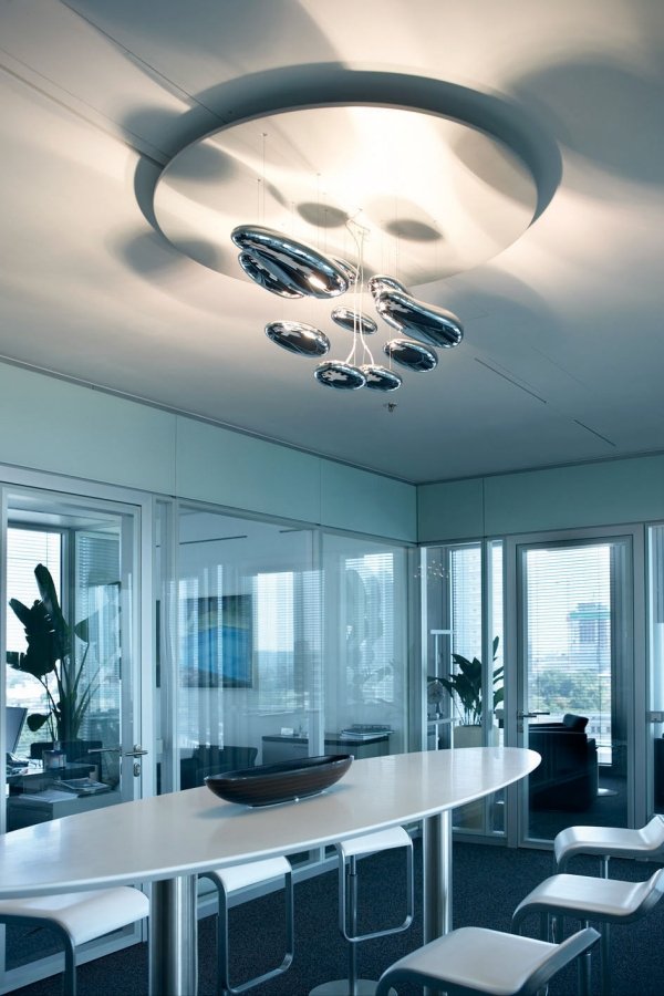 Candeeiro pendente moderno de designer de iluminação indireta de interiores