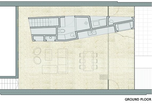 Plano arquitetônico da área da casa recém-construída