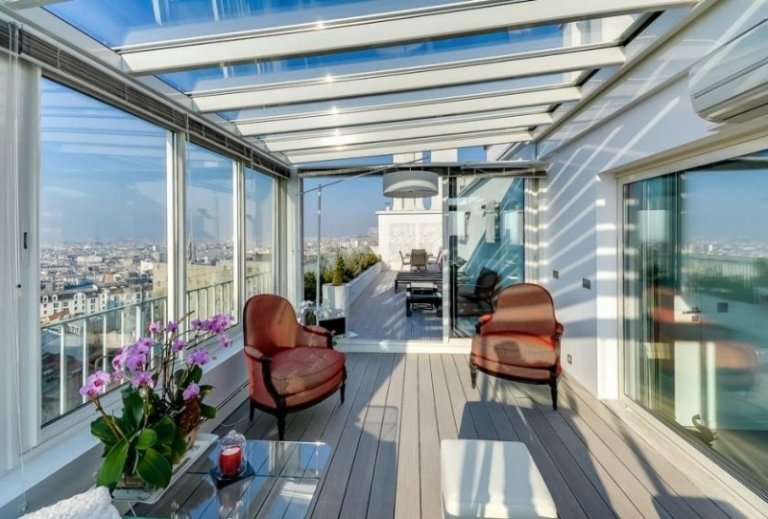 moderno-interior-móveis-poltronas-estofamento-vermelho-telhado-terraço-orquídea-interior-telhado