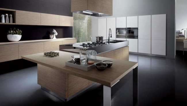 cozinha moderna de design moderno em madeira clara por miton