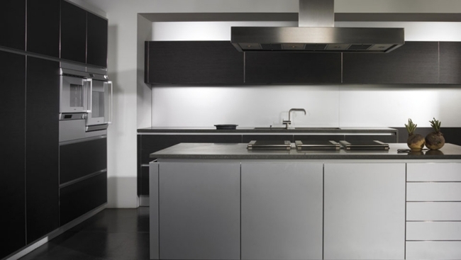 cozinhas de design moderno de basalto em alumínio da Eggersmann
