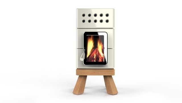 forno de mini-estufas eco-fogões Caixa contemporânea