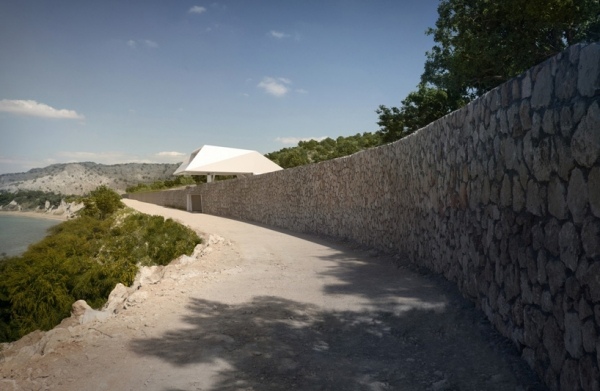 Villa luxuosa moderna Rhodos Hornung Jacobi Architects com vista para o mar