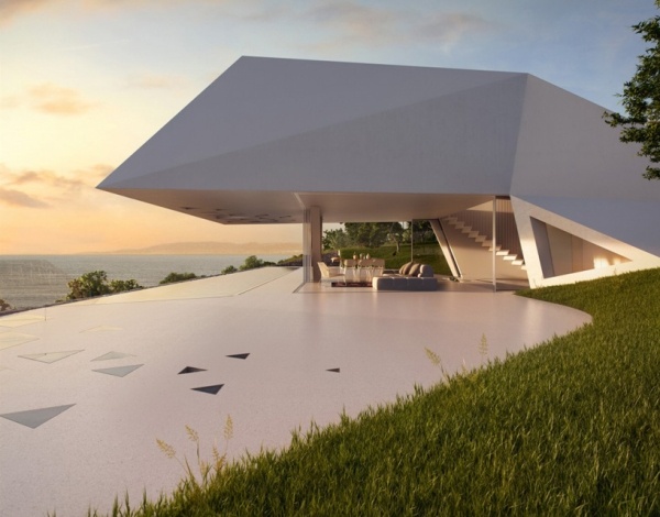villa de luxo branca rhodes vista para o mar Hornung Jacobi Architects
