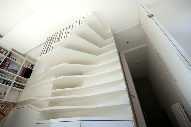 moderno duplex apartamento escadas atmosstudio branco
