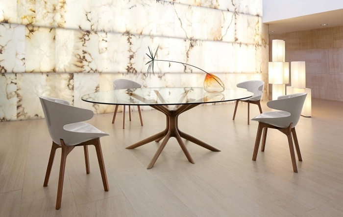 oval-mesa de jantar-madeira-moldura-vidro-placa-MANGROVE-Fritsch-Durisotti-roche-bobois