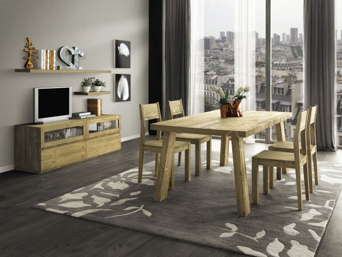 móveis modernos de madeira maciça para sala de jantar WOOD-AND-THE-CITY-HOME-mirandola-mobili
