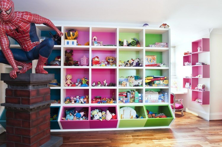 moderno-armário-rosa-verde-parquet-colorido-móveis-prateleiras-armazenamento
