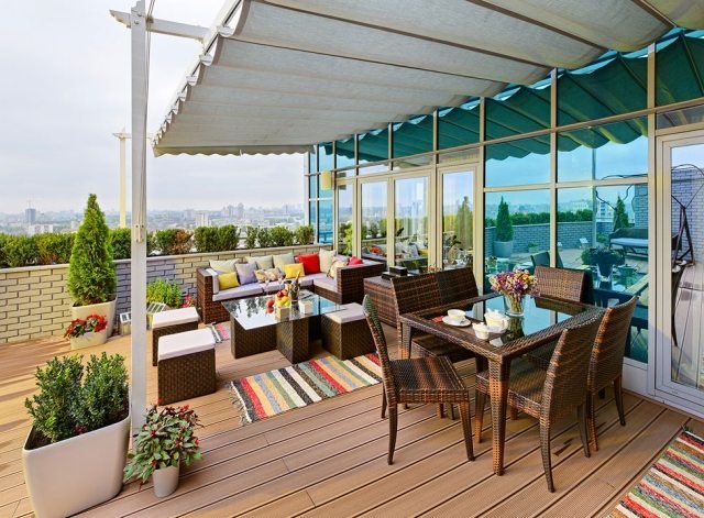ideias-moderno-terraço-design-wpc-tábuas-proteção solar