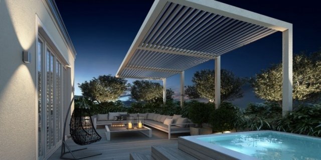 terraço na cobertura-lounge-cobertura-piscina-iluminação