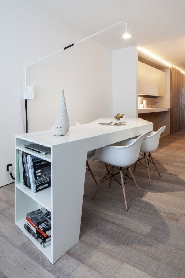 quartos estreitos design design sala de jantar móveis brancos