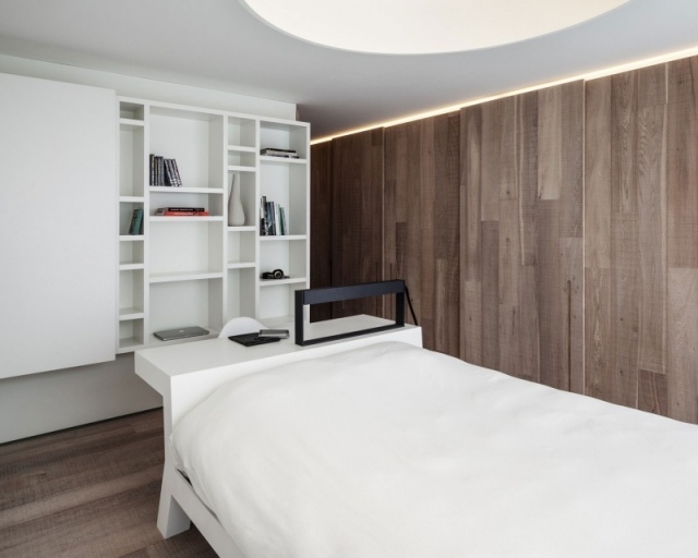 mesa de design de madeira branca design de quarto