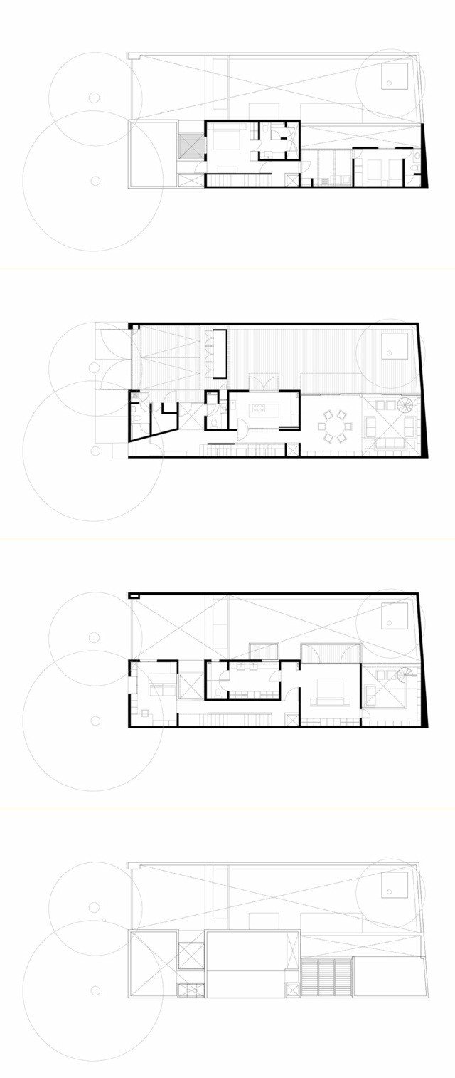 Arquitetura em plano aberto Schitt view acima de uma casa em forma de cubo